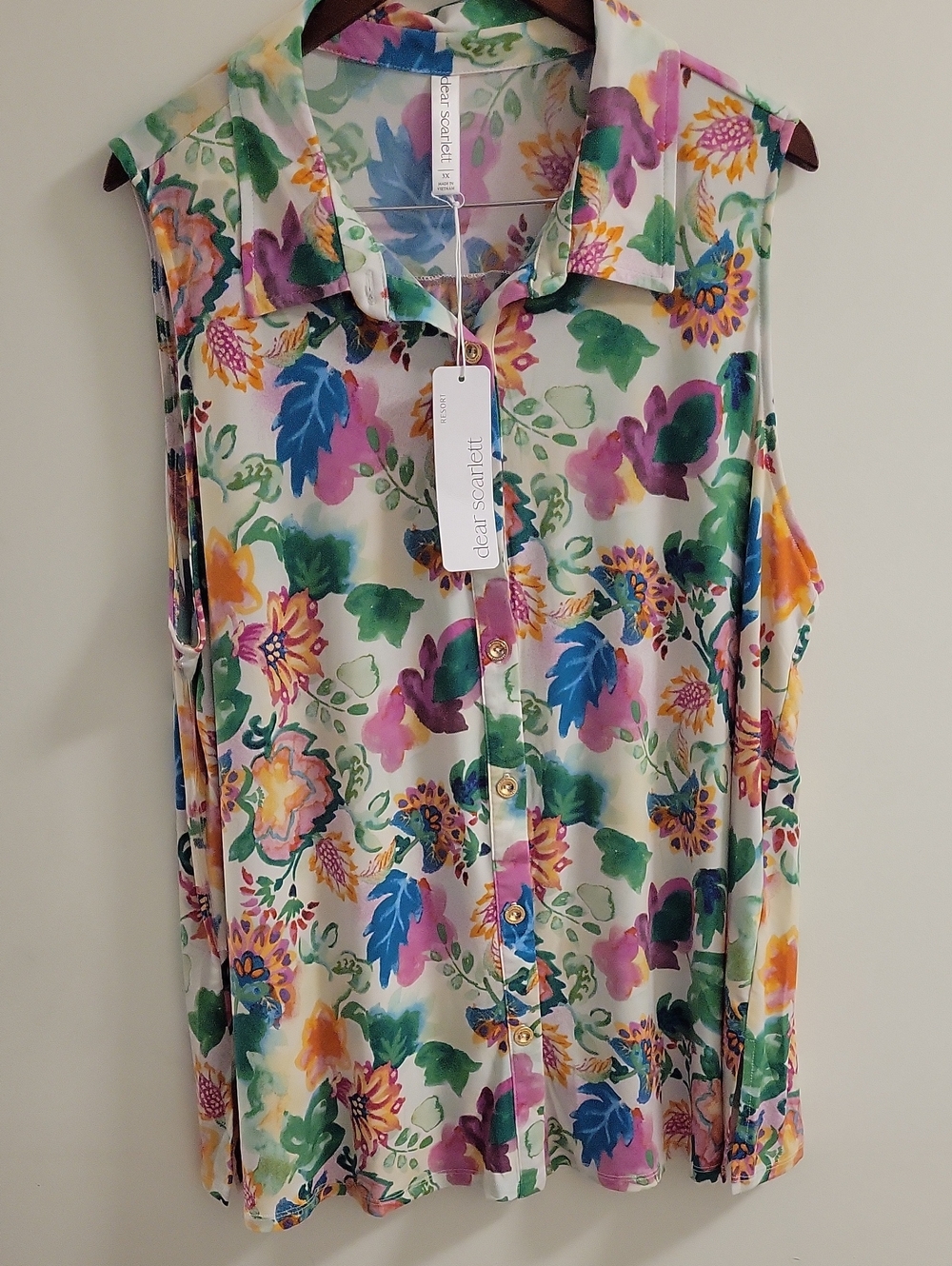 Dear Scarlett 2pc Sleeveless Floral Pants Set - Size 2xl - Picture 3 of 5